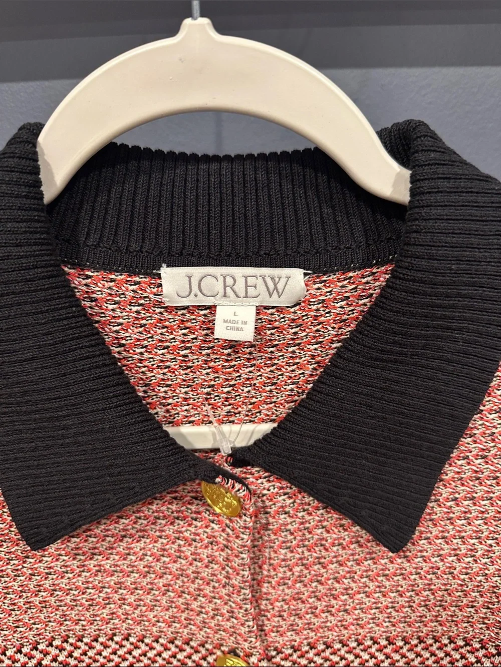 J.Crew Sweater lady jacket in herringbone Size Large